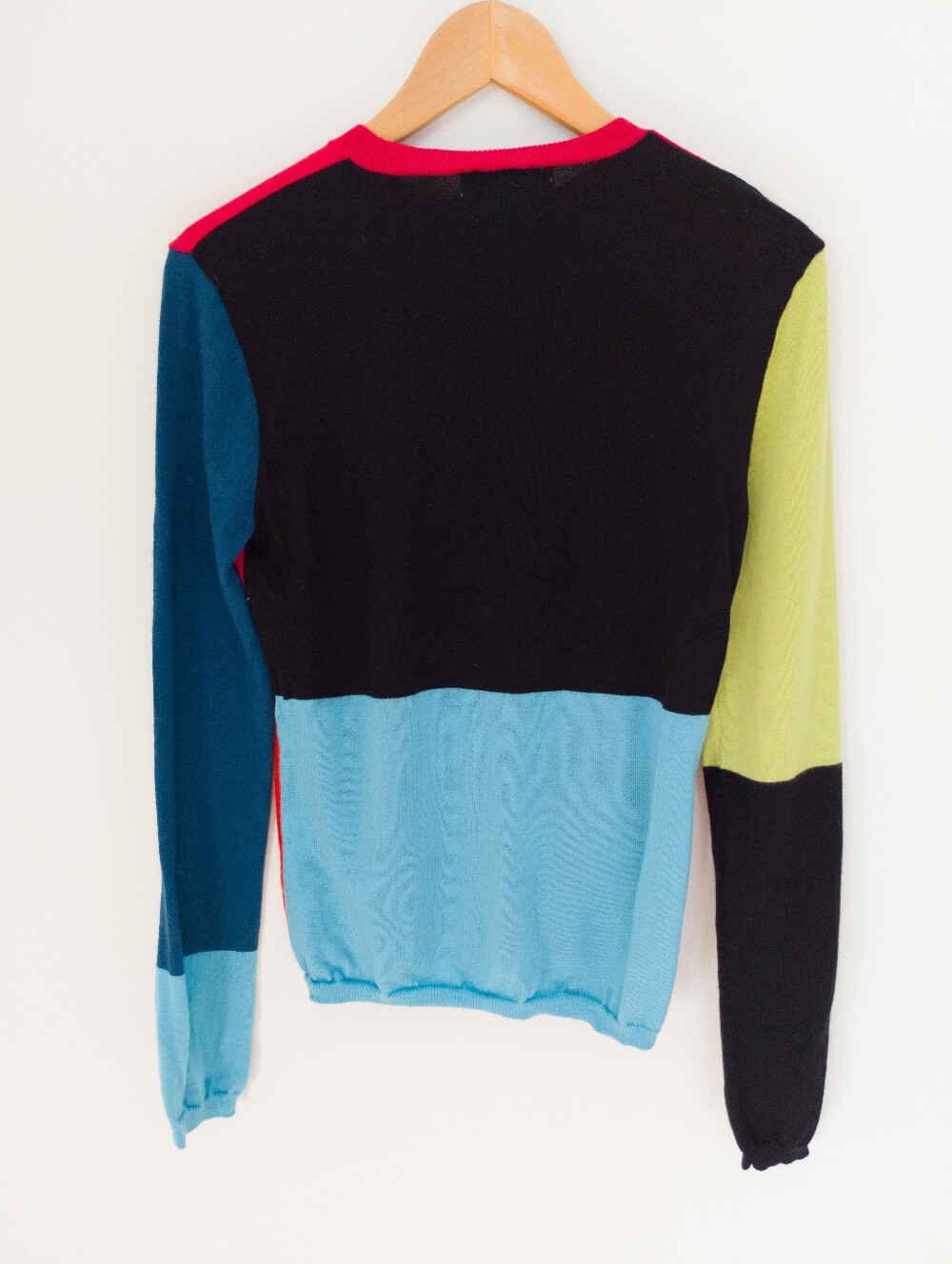 Nine West 100% Merino Wool Colorblock Pullover Sweater Size Medium Multi-Colour - Picture 5 of 5
